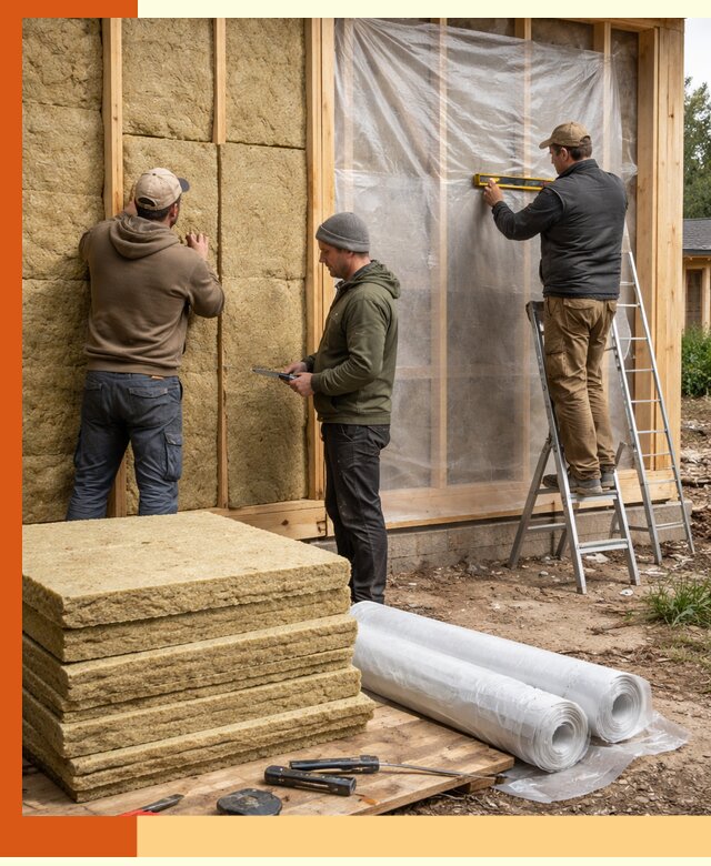 Утепление каркасного дома в Зеленодольске под ключ с гарантией качества