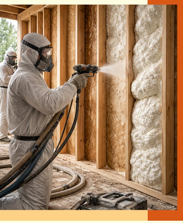 Утепление каркасного дома ППУ в Зеленодольске от 2898 руб./м2 — работа под ключ | ТепломастерЗлн