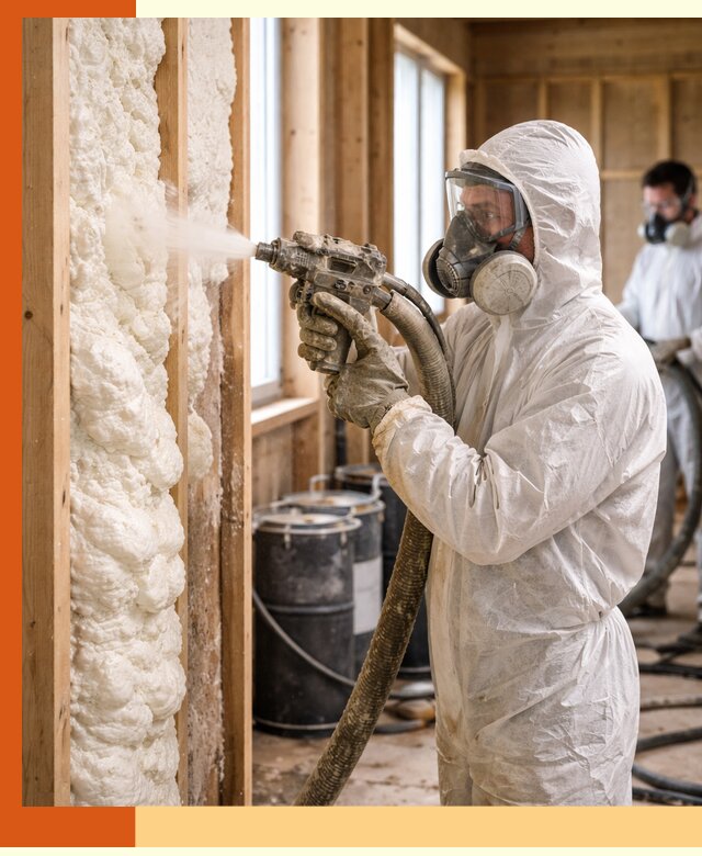 Утепление каркасного дома пенополиуретаном в Зеленодольске