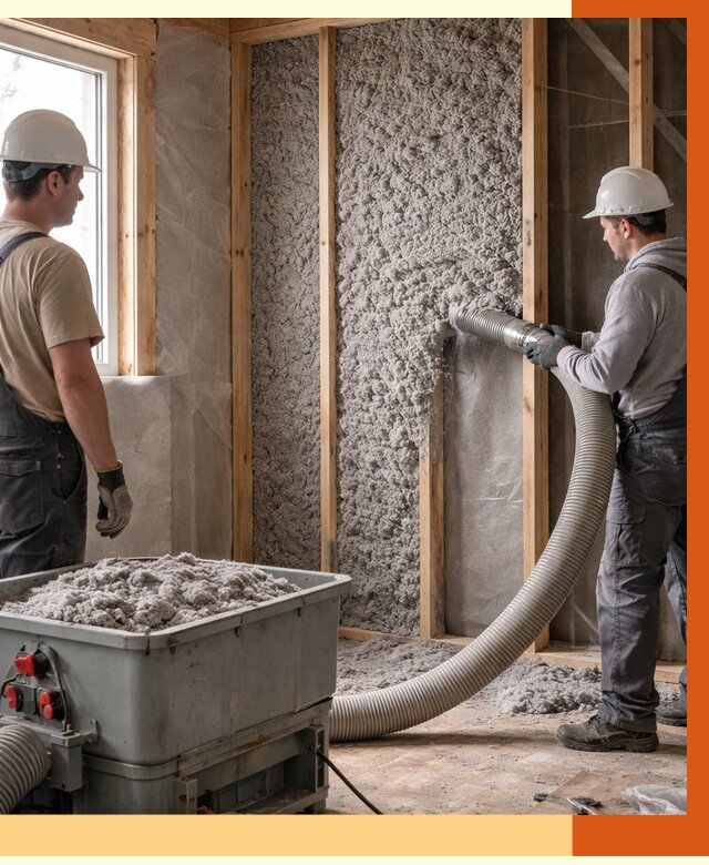 Утепление каркасного дома эковатой в Зеленодольске от 1863 руб. | ТепломастерЗлн