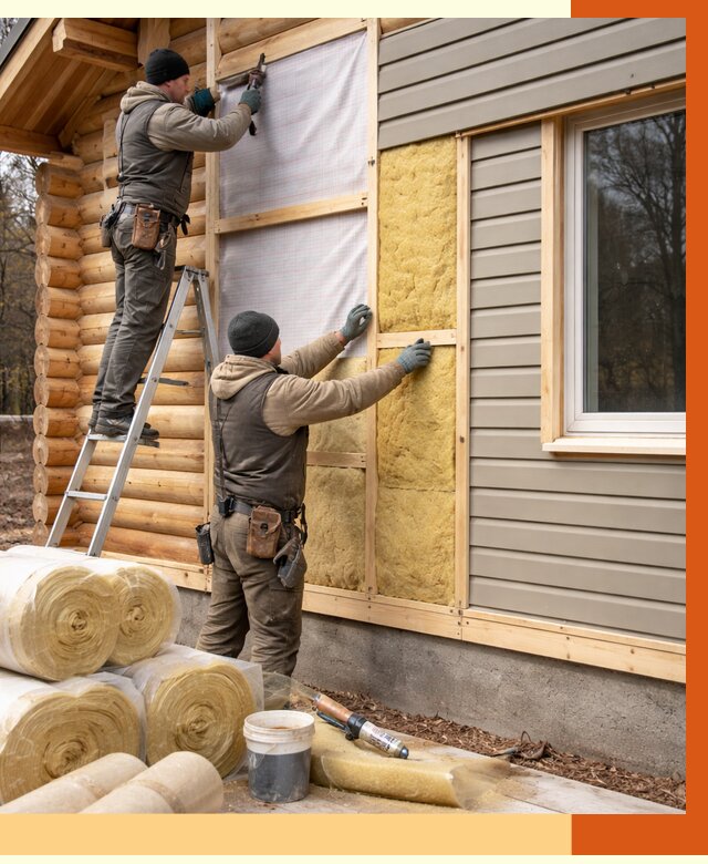 Утепление деревянного дома в Зеленодольске от 6417 руб./м2 — заказать работы | ТепломастерЗлн