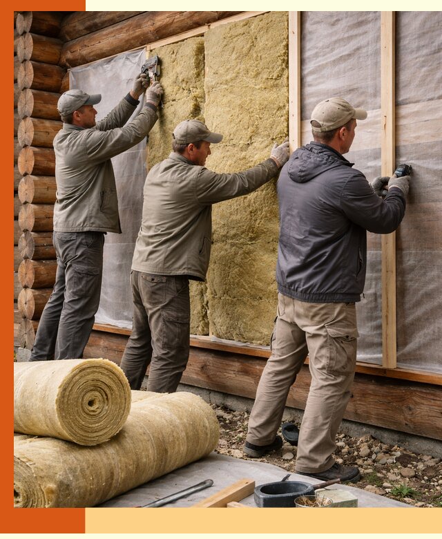 Утепление деревянного дома в Зеленодольске эффективными технологиями