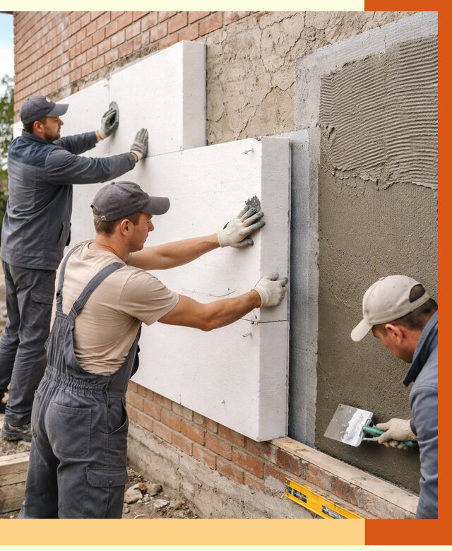 Утепление кирпичного дома в Зеленодольске от 4347 руб. под ключ | ТепломастерЗлн