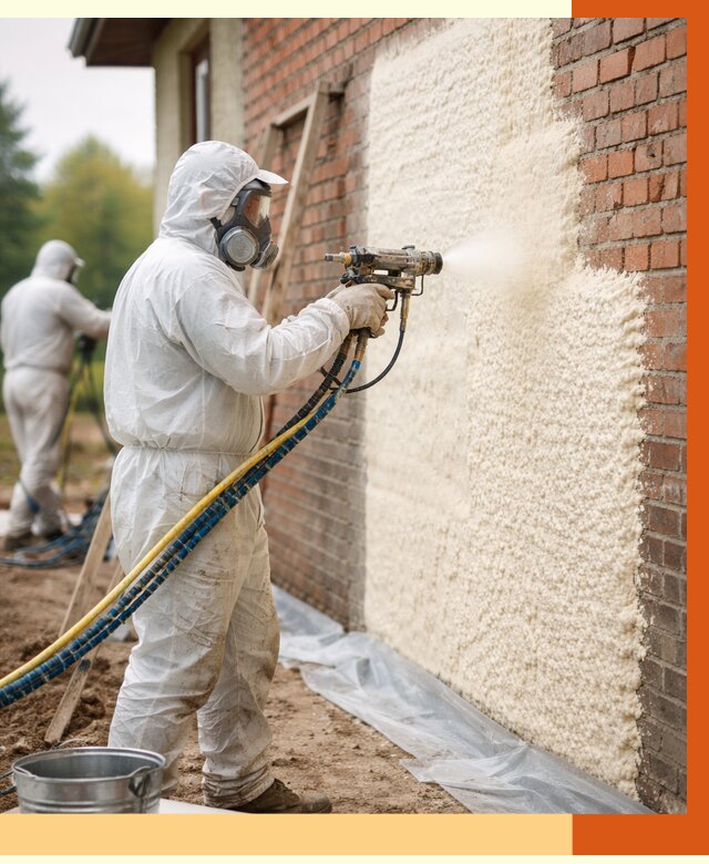 Утепление кирпичного дома ППУ в Зеленодольске под ключ от 6728 руб. | ТепломастерЗлн