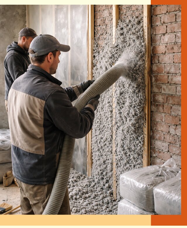 Утепление кирпичного дома эковатой в Зеленодольске от 2432 руб./м² | ТепломастерЗлн