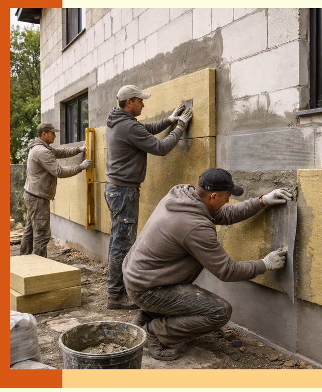 Утепление дома из газобетона в Зеленодольске качественно и долговечно