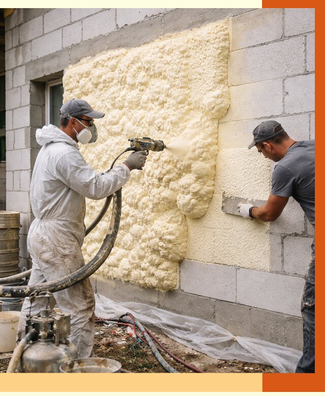 Утепление дома из газобетона ППУ в Зеленодольске от 4968 руб./м² под ключ | ТепломастерЗлн