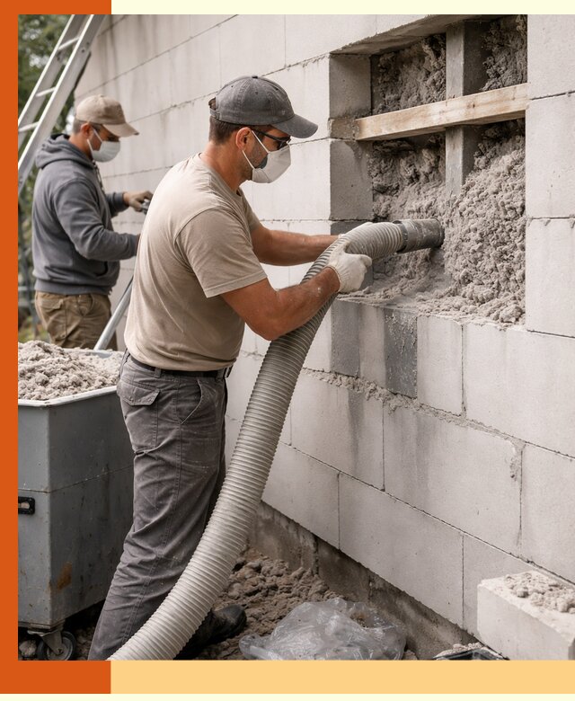 Утепление дома из газобетона эковатой в Зеленодольске