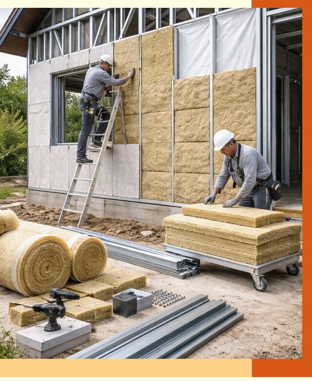 Утепление дома из ЛСТК в Зеленодольске от 5382 руб./м² — профессионально | ТепломастерЗлн