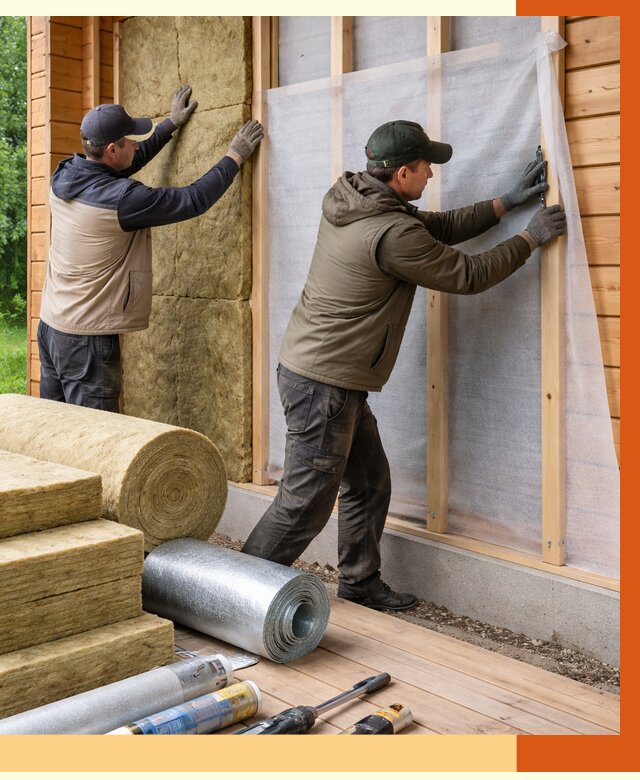 Утепление дома из двойного бруса в Зеленодольске от 4968 руб./м² — ТепломастерЗлн под ключ