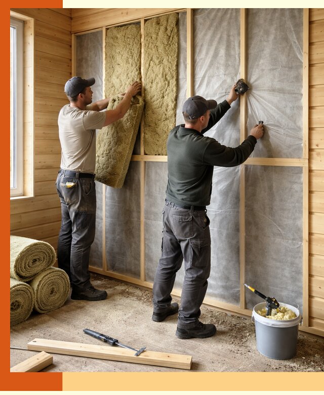 Утепление дома из минибруса в Зеленодольске: комплексные теплоизоляционные работы