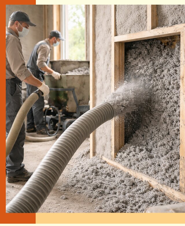 Утепление коттеджа эковатой в Зеленодольске с гарантией качества