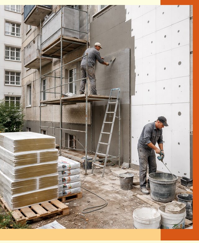 Утепление квартиры снаружи в Зеленодольске от 6365 руб/м2 под ключ | ТепломастерЗлн