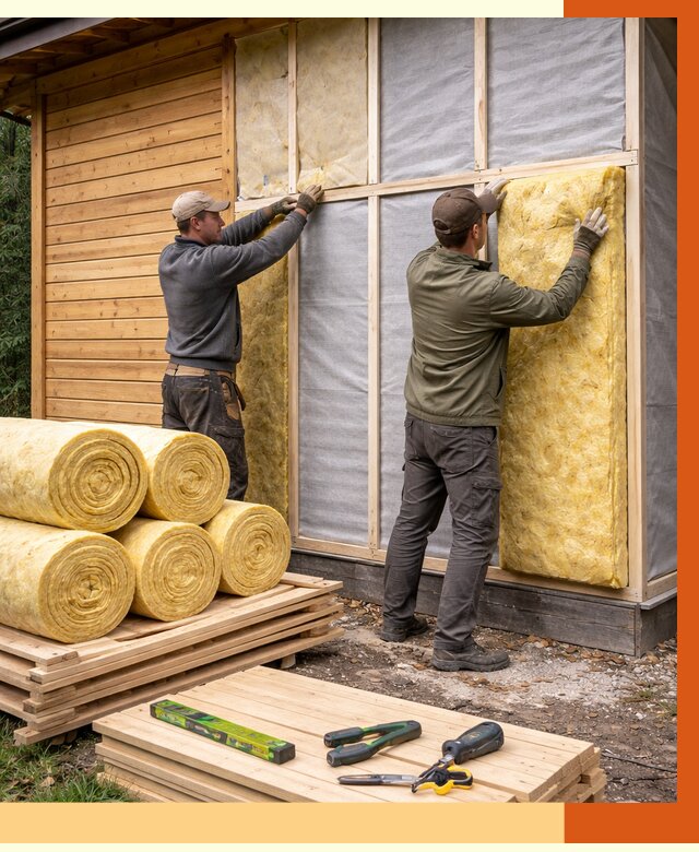 Утепление бани снаружи в Зеленодольске от 87975 руб. под ключ | ТепломастерЗлн