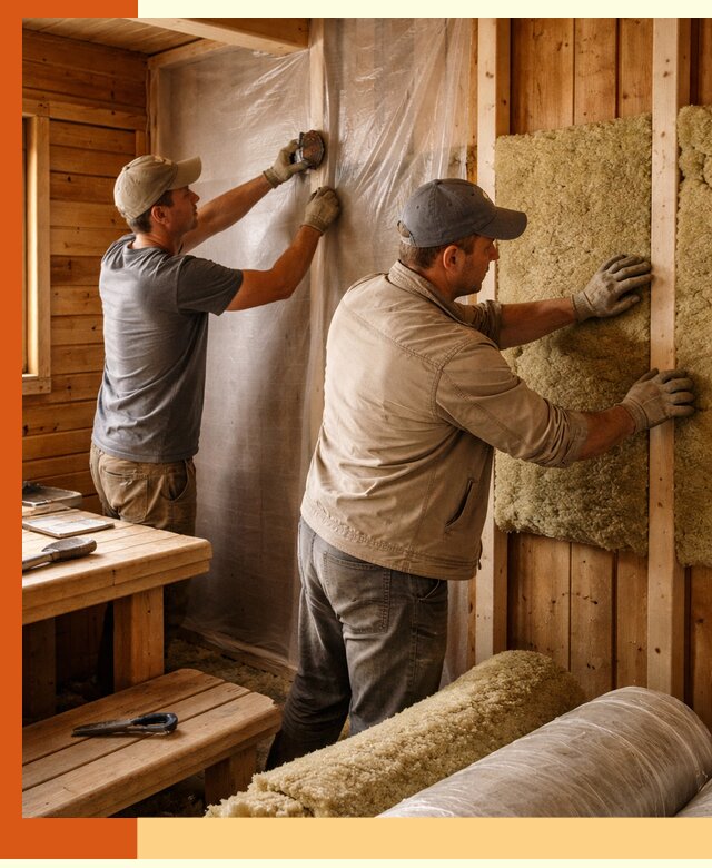 Утепление бани изнутри в Зеленодольске качественно и недорого