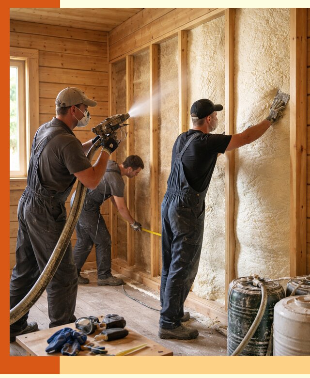 Утепление бани пенополиуретаном (ППУ) в Зеленодольске