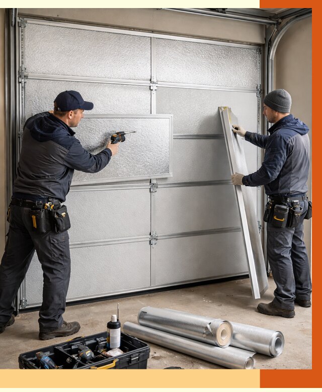 Утепление гаражных ворот в Зеленодольске от 8125 руб/м2 — надежно и быстро | ТепломастерЗлн