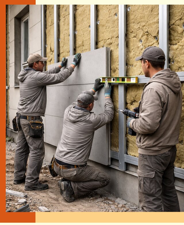 Утепление вентилируемого фасада под ключ в Зеленодольске