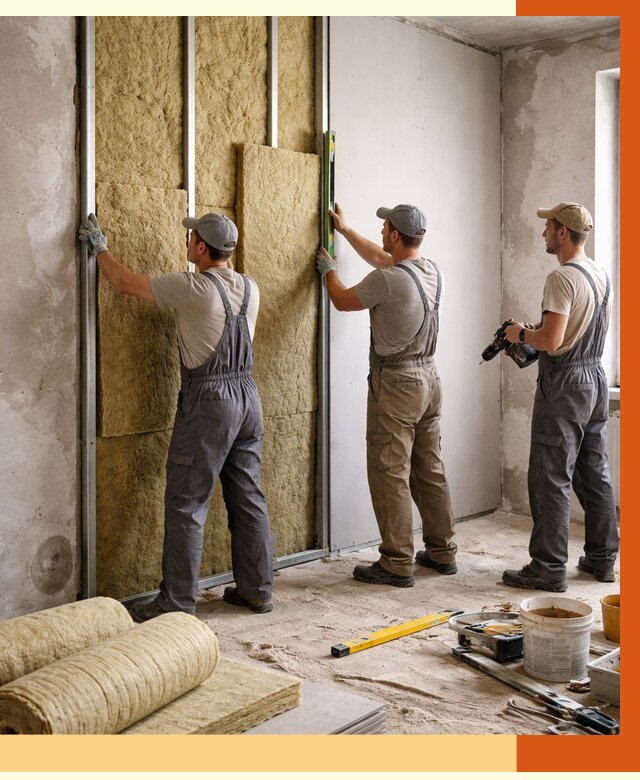 Утепление стен изнутри в Зеленодольске от 2329 руб/м² под ключ | ТепломастерЗлн