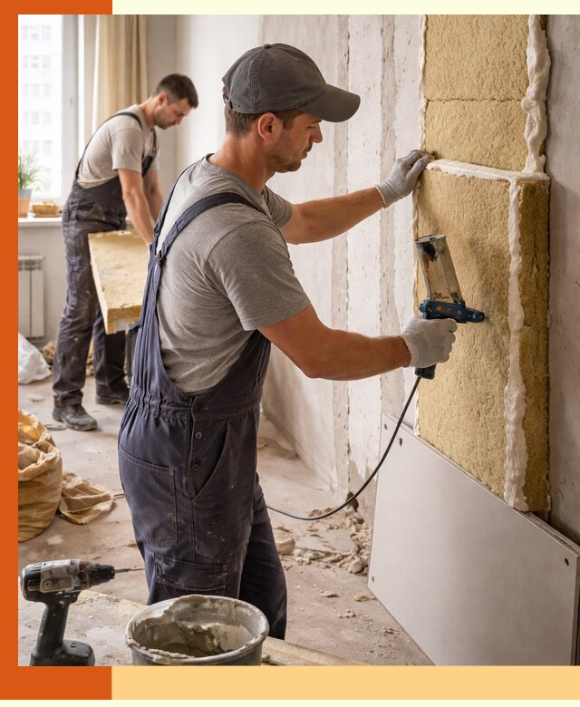 Утепление стен изнутри в Зеленодольске — качественно и эффективно