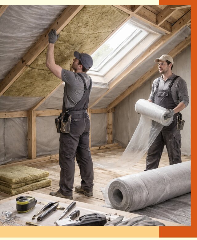 Утепление крыши изнутри мансарды в Зеленодольске от 4347 руб./м² | ТепломастерЗлн