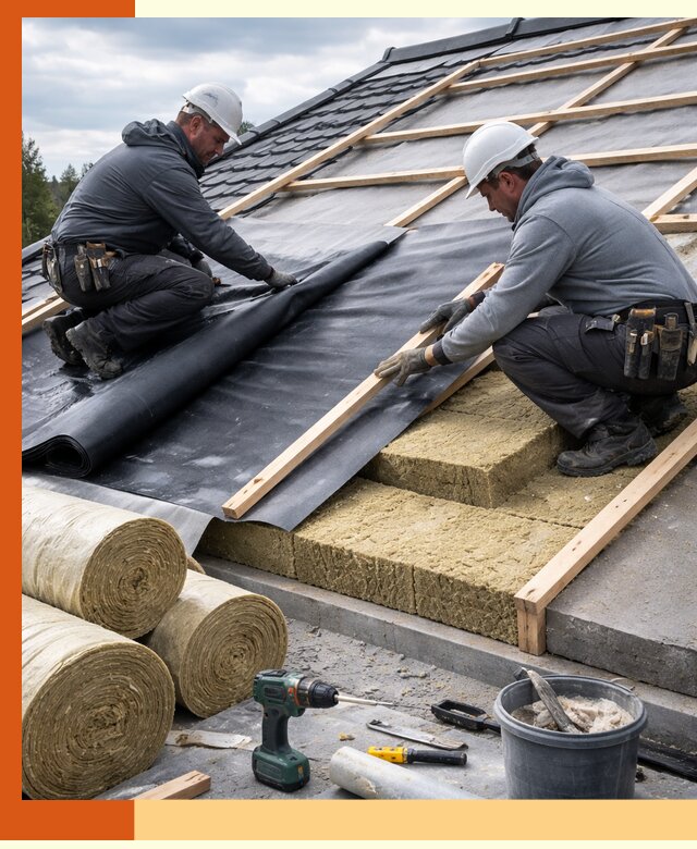 Утепление крыши снаружи в Зеленодольске: профессиональная теплоизоляция