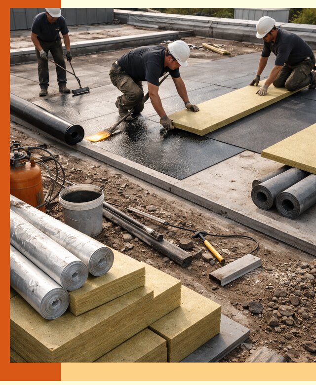 Утепление плоской крыши в Зеленодольске — надежная теплоизоляция и герметизация