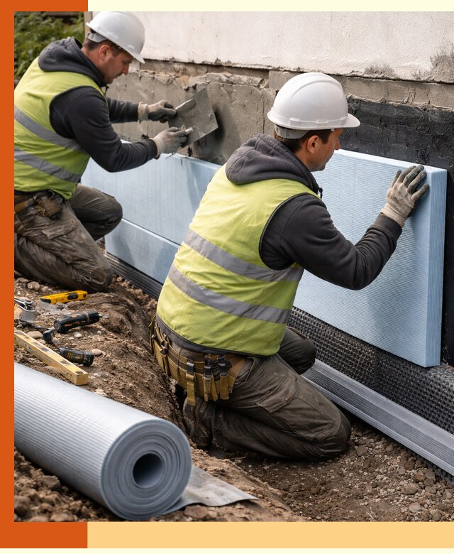 Утепление фундамента снаружи в Зеленодольске — профессиональная теплоизоляция