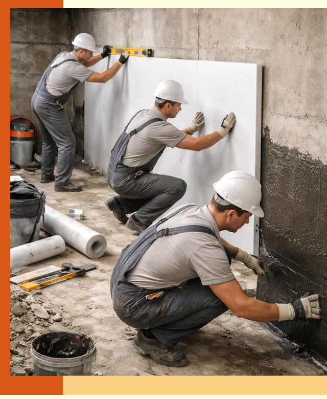 Утепление фундамента изнутри профессионально в Зеленодольске