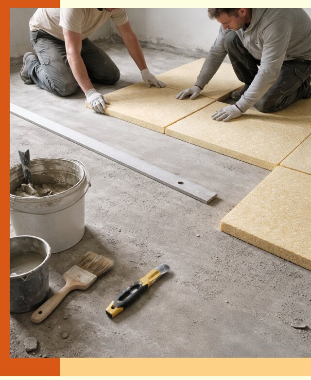 Утепление бетонного пола в Зеленодольске профессионально и недорого