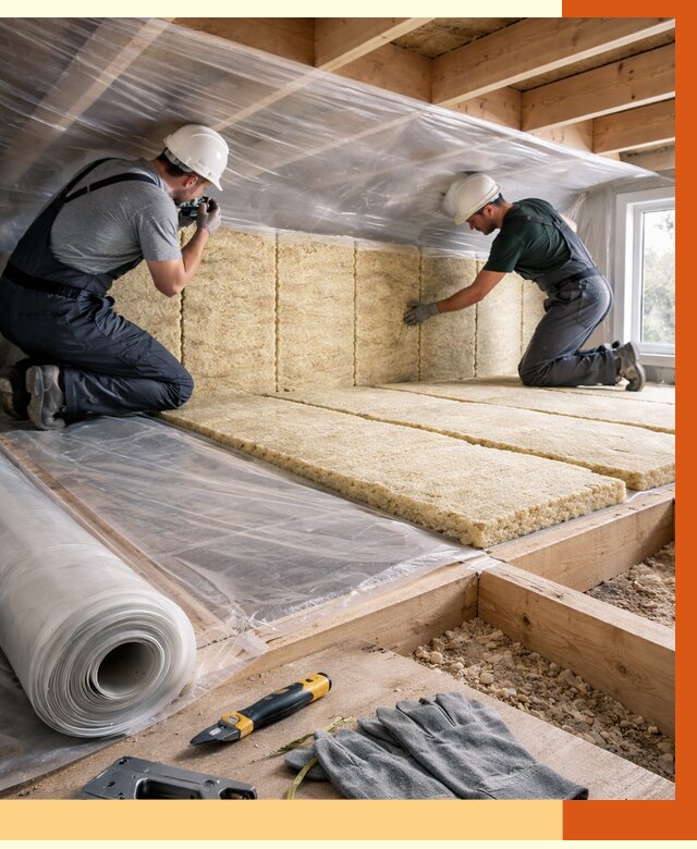 Утепление перекрытий в Зеленодольске от 2950 руб/м2 — утепление межэтажных и чердачных | ТепломастерЗлн