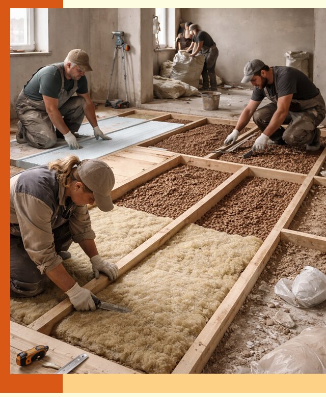 Утепление перекрытий жилых и промышленных зданий в Зеленодольске