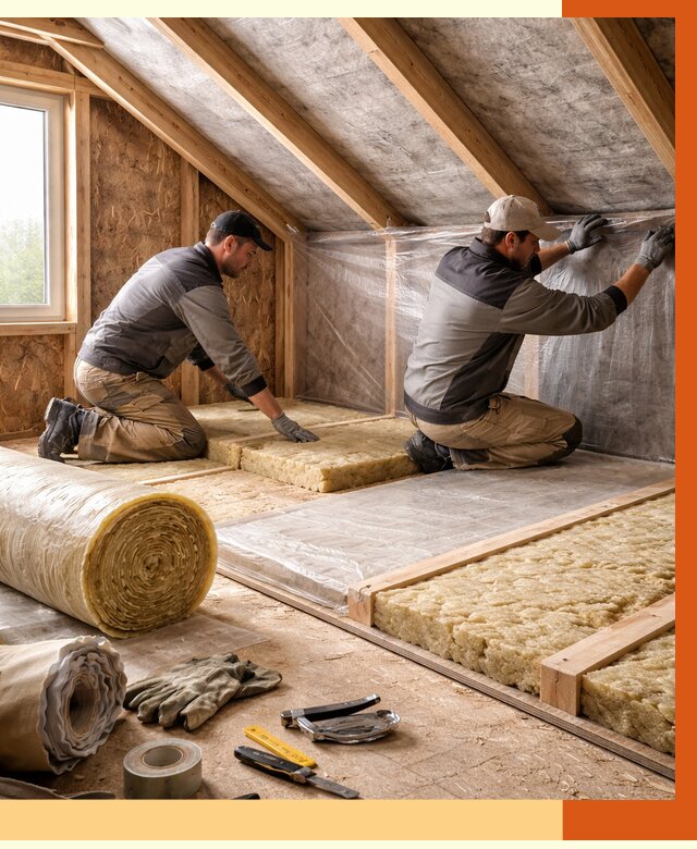 Утепление чердака в Зеленодольске от 7763 руб/м² — теплоизоляция и комплексное утепление под ключ | ТепломастерЗлн