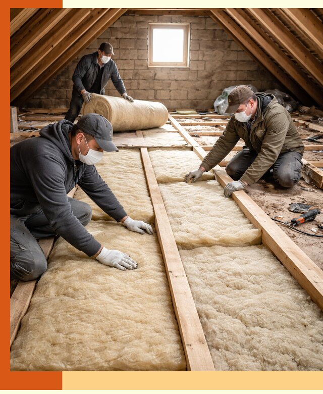 Утепление чердака в Зеленодольске — профессиональная теплоизоляция кровли