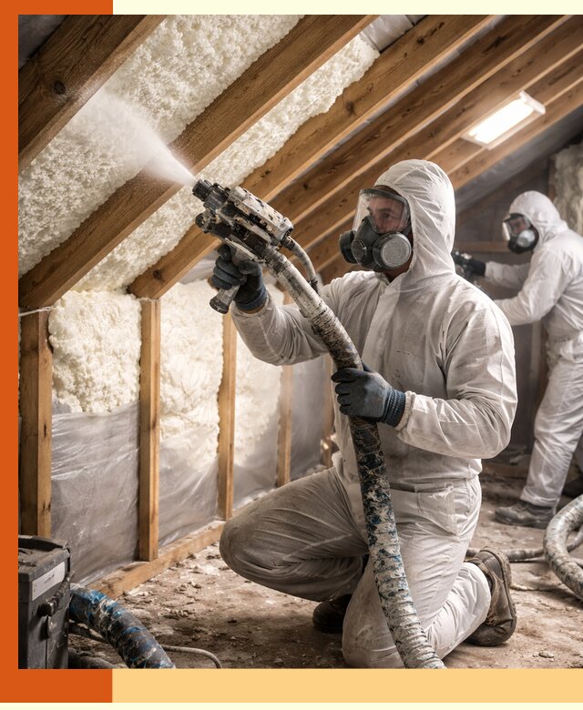 Утепление чердака пенополиуретаном (ППУ) в Зеленодольске