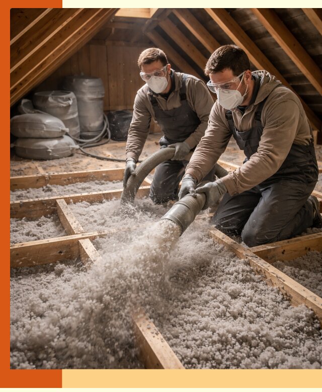 Утепление чердака эковатой в Зеленодольске — быстро и надёжно