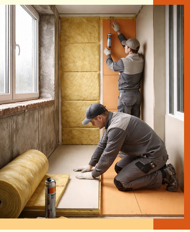 Утепление лоджии под ключ в Зеленодольске от 6728 руб/м2 — комплексное решение | ТепломастерЗлн