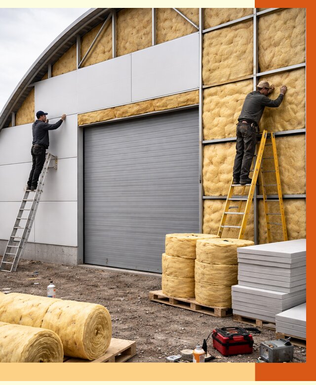 Утепление ангара пенополиуретаном в Зеленодольске от 7452 руб./м² — комплекс от ТепломастерЗлн