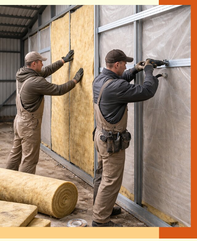 Утепление металлического ангара в Зеленодольске от 4916 руб/м2 — услуги под ключ | ТепломастерЗлн