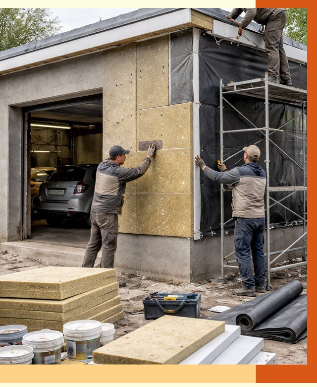 Утепление автосервиса в Зеленодольске ппу, пеноизоляция, от 15008 руб/м2 — ТепломастерЗлн