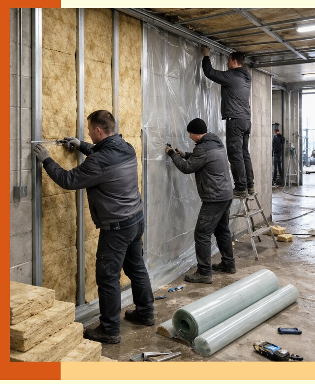 Профессиональное утепление автомойки в Зеленодольске для любого типа помещений