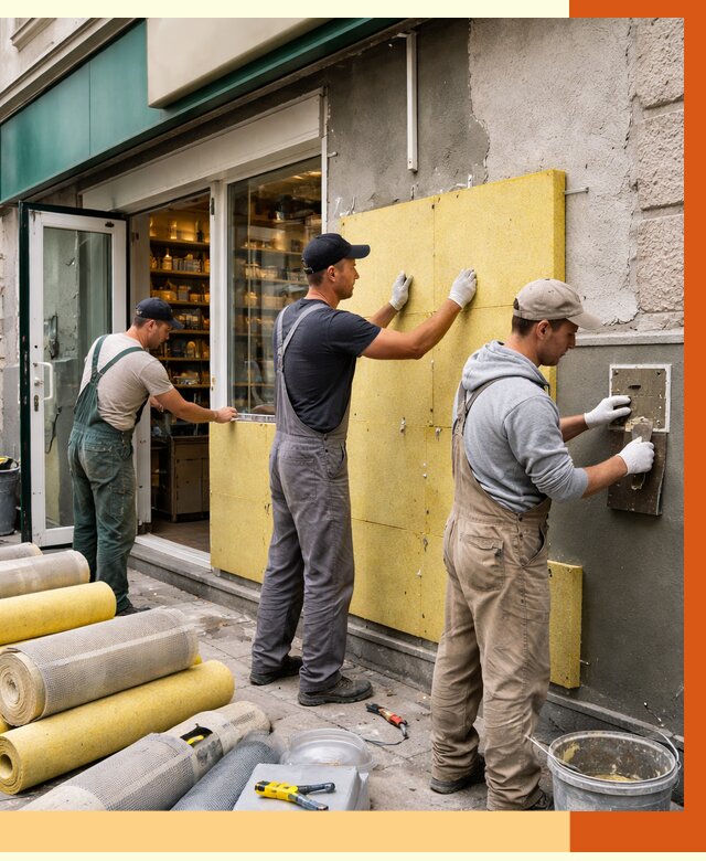 Утепление магазина в Зеленодольске от 4658 руб/м2 — цена, стены и снаружи | ТепломастерЗлн