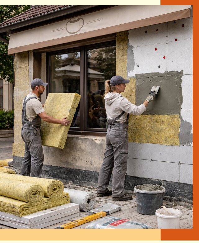 Утепление кафе в Зеленодольске от 4347 руб/м2 — комплексно под ключ | ТепломастерЗлн