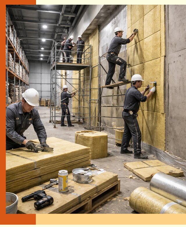 Утепление логистического центра в Зеленодольске качественно и экономично