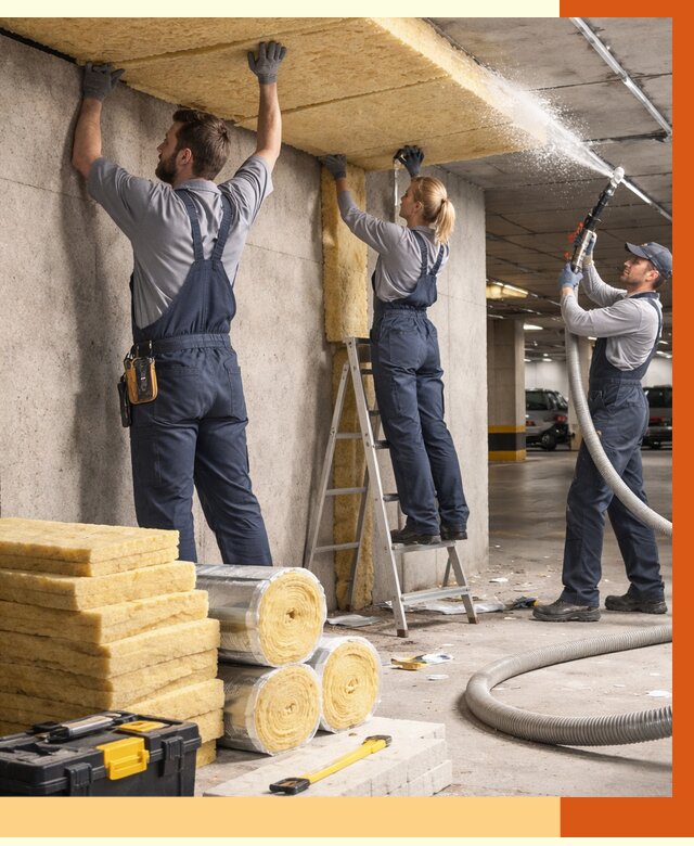 Утепление паркинга в Зеленодольске от 7038 руб./м2 — работы под ключ | ТепломастерЗлн