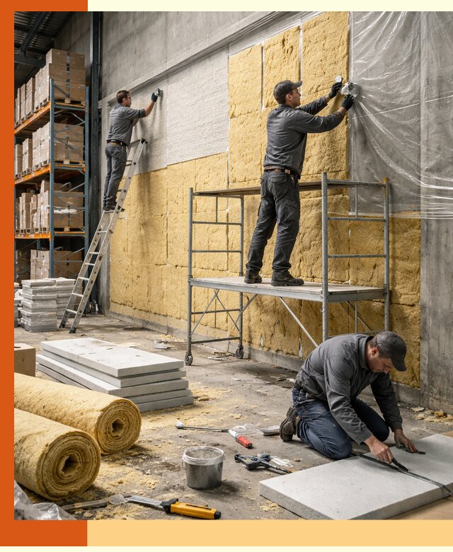 Утепление холодного склада под ключ в Зеленодольске