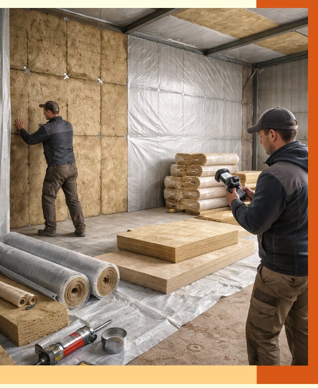 Утепление теплого склада в Зеленодольске под ключ от 11903 руб/м² | ТепломастерЗлн