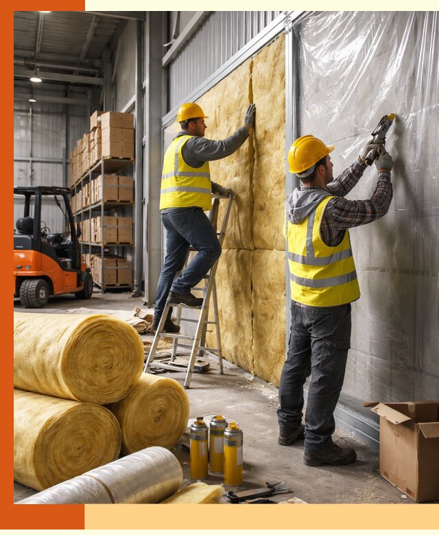 Утепление склада с техникой в Зеленодольске под ключ