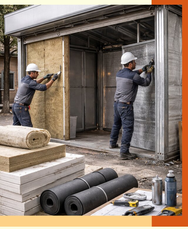 Утепление павильона шаурма в Зеленодольске под ключ от 1242 руб. за м² | ТепломастерЗлн