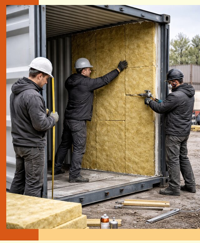 Утепление морского контейнера в Зеленодольске: надежная теплоизоляция и защита